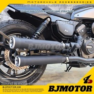 QJMOTOR SRV600 Modified Exhaust Pipe King Cobra Exhaust Pipe SRV600 Left RIght Exhaust Motorcycle