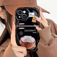 🔥จัดส่งทันที+COD🔥มะพร้าว เคสไอโฟน11 เคส14 For iPhone 11 13 12 14 15 Pro Max X Xs Max XR 7 8 Plus SE 2020 เคสโทรศัพท์มือถือTpu นิ่ม ขอบโค้ง กันกระแทก