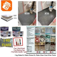 FULL SET Epoxy Colour Flake Coating Toilet  Floor Tile Leaking Waterproof ( FREE TOOL1L PRIMER/1L CL