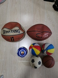 2個五號籃球Spalding&Goma+5個小球仔