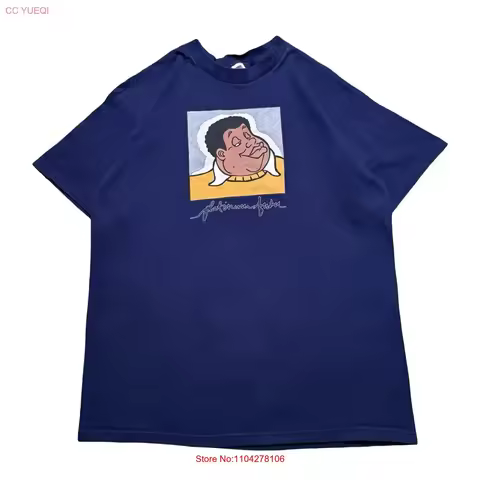 Vintage FUBU Platinum T Shirt Men Blue Fat Albert Hip Hop Rare 90s Y2K vintage Washed Top For Everyd