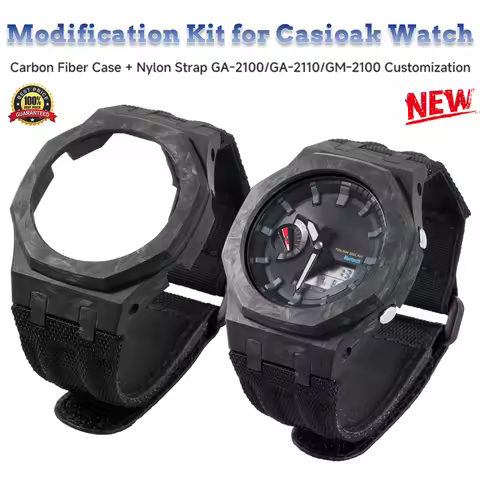Gen4 Mod Kit For Casioak GA2100 2110 GM2100 Carbon Case Bezel Nylon Strap for Casioak GMB2100 GAB210