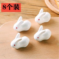 Japanese cute rabbit chopstick rack creative household tableware ceramic chopstick frame chopstick pillow spoon rack