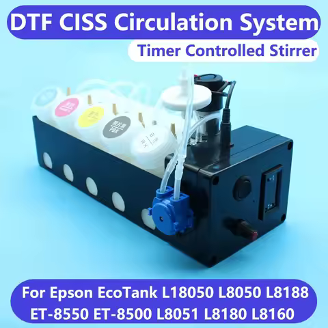 For Epson DTF CISS DTF Kit XP600 White Ink Circulation System Ink Tank for Epson L1800 L800 L805 L18