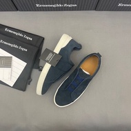 ZEGNA Men s Shoes · Leather Sneakers Fashion Casual · Latest · B