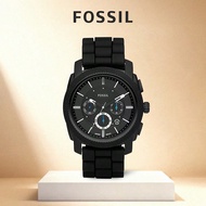 Machine Chronograph Black Dial Black Silicone Strap Watch For Men FS4487