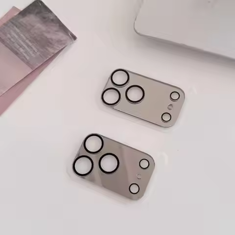 Glossy Mirror Effect Camera Lens Protector For iPhone 17 Pro 17 Pro Max 9H Anti-Scratch HD Clear Tem