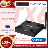 SHAC New TX6s 4GB 64GB TVBox H616 Android 10 Bluetooth 2.4G+5G WiFi 4K Smart Android TVBox IPTV Malaysia