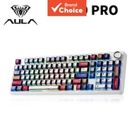 AULA F99 Pro mechanical keyboard wireless gaming keyboard Bluetooth hot swappable custom cream compu