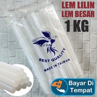 ( LEM BESAR 1 KG ) Lem Bakar Ukuran Besar 1 KG - Lem Brand Taiwan - Lem Lilin Bakar Glue Gun - Isi Lem Tembak Besar Panjang - Cocok Untuk Alat 40 dan 60 Watt - Millenium Store