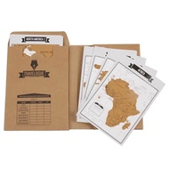 Journal Diary Scratch Scraping Card World Map Travelogue Travel Log Notebooks Educational Toy For Children