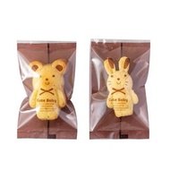 小熊兔子瑪德琳機封袋 咖色常溫磅蛋糕包裝袋 費南雪烘焙包裝袋子