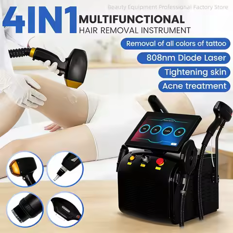 High Power 4500W 4-in-1 Laser Device DPL Diode Pico RF Hair Removal Tattoo Removal Skin Rejuvenation