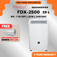 [FREE BUBBLE WRAP] Firenzzi FDX-2500 Dehumidifier | 32˚C 80% | 3.4 L water tank volume | Time settin