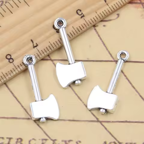 20pcs Charms Tools Axe Ax 25x10mm Tibetan Silver Color Pendants Antique Jewelry Making DIY Handmade 