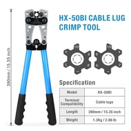 Awg 8-1/0 Iwiss HX-50BI Battery Cable Connector Crimping Tool