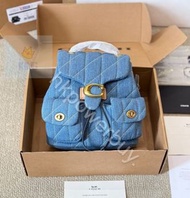 💎新到貨 COACH tabby 老花 牛仔 拼色 雙肩包 背囊 禮物 情人節 書包 聖誕節 紀念日 背包  backpacks gift valentine's day bag christmas 