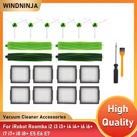 HEPA Filter Main Brush Side Brush For iRobot Roomba i2 i3 i3+ i4 i4+ i6 i6+ i7 i7+ i8 i8+ E5 E6 E7 S