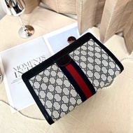 Gucci 古馳 中古款經典老花拼皮手拿包