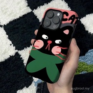 Phone Phone Case Double Thickened Cartoon Big Fat Face Black Cat Suitable for iPhone 16promax 16 15 