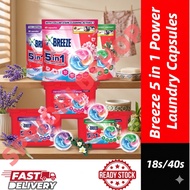 Breeze 5 in 1 Power Laundry Capsules Box / Value Pack 18s/40s