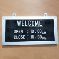 PAPAN BUKA TUTUP/WELCOME SIGN/PAPAN JADWAL/COFFEE SHOP BOARD/MOVITEX A