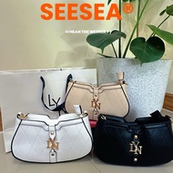 Women's Bag LYN ACCS 2025 New Double Buckle Diamond Baguette Shoulder Bag99