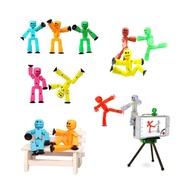 10-20pcs Suction Cup Stickbot Toy DIY Sticky Robot Anima Screen Animation Studio Action Figure Toys 