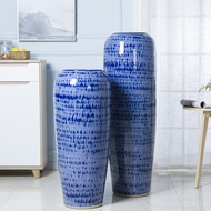 S/🌔Jingdezhen Ceramic Vase Three-Piece Floor Vase Retro Creative Large Crafts OCAB