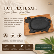 Dapur Logam Hot Cast Iron / Hot Plate Steak Model Sapi/ PIRING STEAK