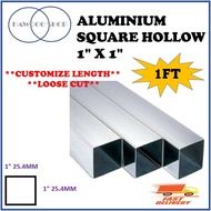 Aluminium Hollow Square Hollow 1x1  **Can Customize Size**