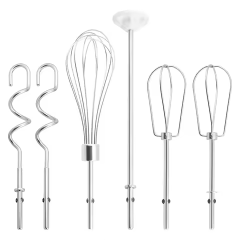 Hand Mixer Attachments Beater,Whisk,Blending Rod And Dough Hooks, Stainless Steel Hand Mixer Accesso