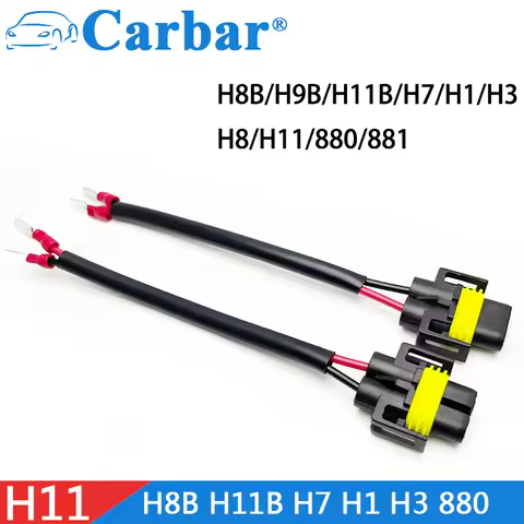 H8/H9/H11B Socket Adapter Wiring Harness Wire for H11 Bulb to H11B H1 H3 880 881 Socket for Fog Ligh