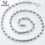 Genuine pt950 Platinum Necklace Men Wheat Ear Platinum Necklace Fashion Plain Chain Necklace Atmosph