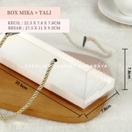[Recer 1seed] Mica CAKE BOX TALI 27.5 X 11 X 9.5 HAMPERS GIFT BOX 22.5 X 7.8 X 7.8 DUS Mica CAKE BOX Transparent DOS DUS ROLL CAKE Sponge ROLL TART PUDDING CAKE MOCHI BROWNIES Packaging Cake TART PACKAGING Clear Transparent DOSKUE