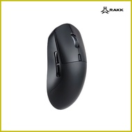 ◵ ◊☜ ☫ RAKK DASIG X Ambidextrous Hotswap Trimode PMW3325 Huano 80M RGB Gaming Mouse Black/ White