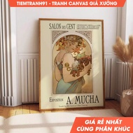 Tranh treo tường Art Nouveau Magic Alphonse Mucha Exhibition Poster Celebrating the Master of Beauty