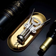 German Double Stander Stainless Steel Double Handle Beer Wine Corkscrew Multi-Purpose Corkscrew a