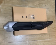 Ốp pô và chụp đích pô xe WINNER V1 màu đen nhám chụp đích màu BẠC kiểu THÁI