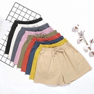[Stock in SG]Ladies Linen Shorts  home wear comfortable women