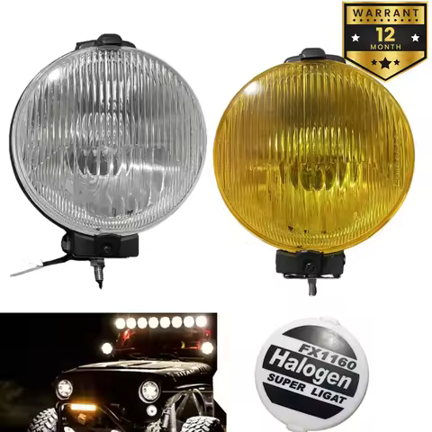 2PCS 6 " Inch FX1160 Halogen 12V 55W Truck Sport Round Light Work Light Fog Lamp Spotlight Universal