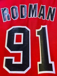 USA Vintage NBA 1996 Chicago Bulls Dennis Rodman #91 Nike Air Jordan 11 Pippen away sz48 Champion Je