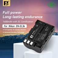 FB 1600mAh EN-EL3e Replacement Battery for Nikon D90 D80 D70 D70s D50 D100 D200, High Capacity Camer