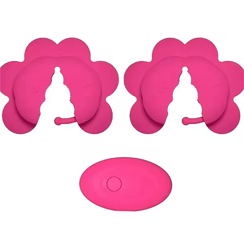 Rose Nipple Clamps Vibrator Adjustable Remote Control Wearable Rechargeable Stimulator Couples Acces
