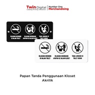 TWINDIGITAL WARNING SIGN BOARD FOR BATHROOM ACRYLIC - WARNING SIGN