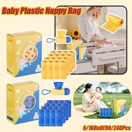 Baby Disposable Plastic Nappy Bag Portable Nappy  Garbage Bag  Thick Garbage Trash Bags with Scent