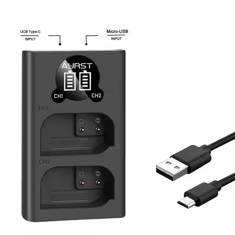 DMW-BLK22 DMWBLK22 BLK22 Dual USB battery charger for Panasonic Lumix DC-S5 DC-S5 II DC-S5 IIX GH5 I