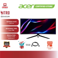 ACER NITRO ED343CUR xbmiippx 34”VA LED QHD 240Hz CURVED GAMING MONITOR BLACK