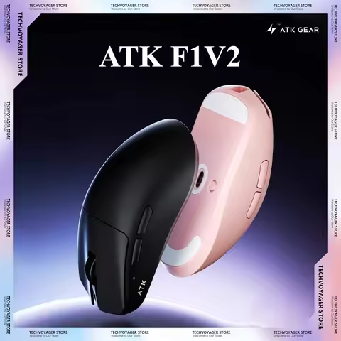 ATK F1V2 Gaming Mouse Lightweight Ergonomics Long Battery Life Dual 8K Customized 2.4g Wireless Mice