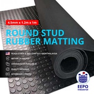 EEPO Round Stud Rubber Matting Flooring Mat 4.5mm x 1.2m x 1m